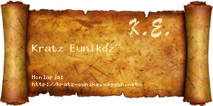 Kratz Euniké névjegykártya